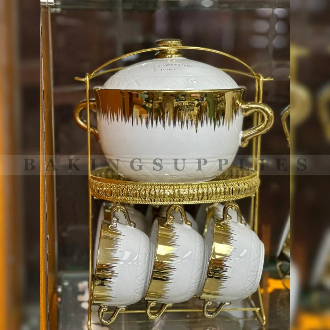 Danny Home Soup Set with Stand – Elegant Serving Collection