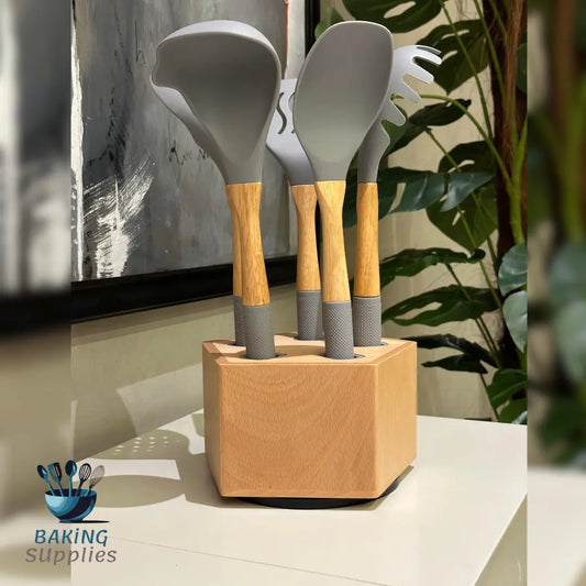 Imported Spatula Set with Movable Base – Premium Kitchen Utensils