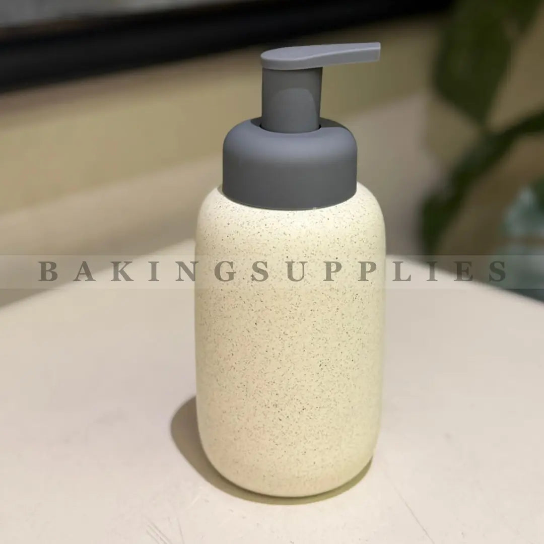 Speckled Ivory & Charcoal Ceramic Soap Dispenser