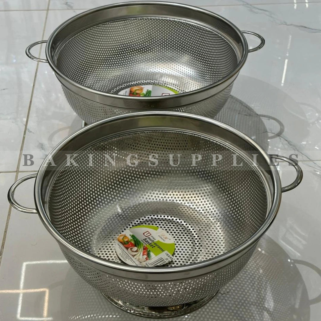 Stainless Steel Deep Colander Basket with Handles