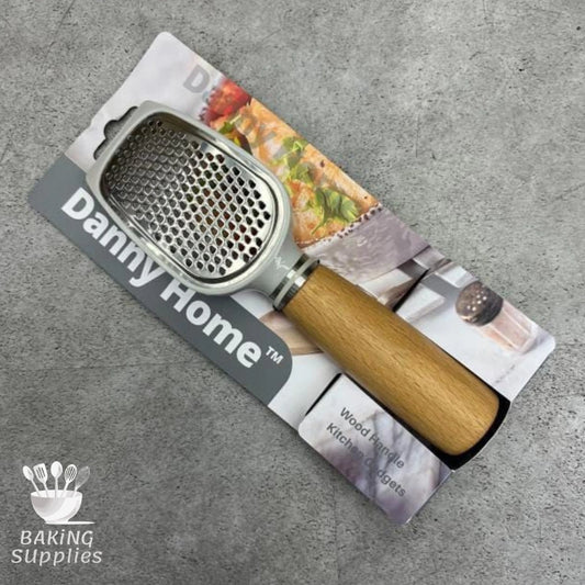 Stainless Steel Grater with Wooden Handle