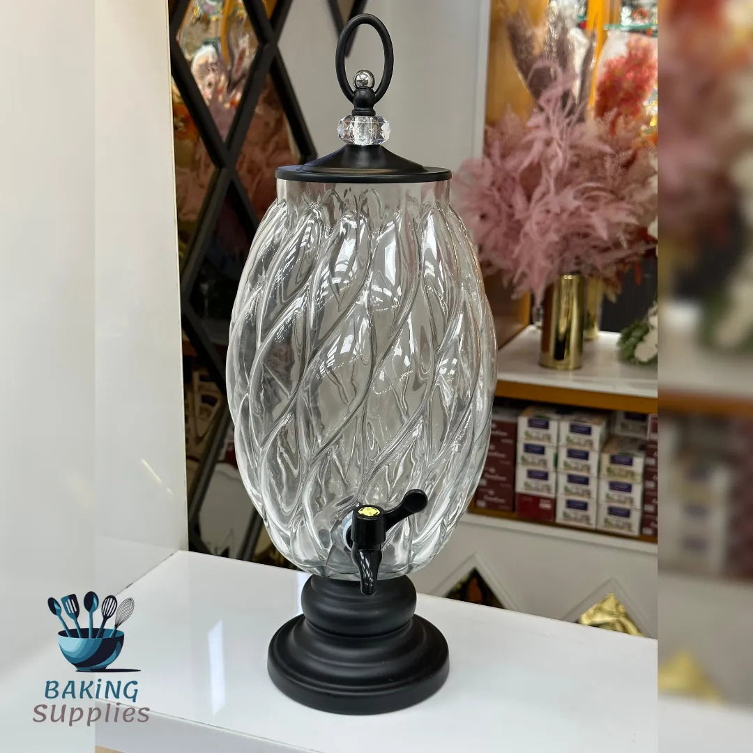 Twiste Spiral Glass Beverage Dispenser – Serveware Statement Piece