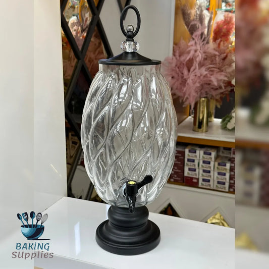 Twiste Spiral Glass Beverage Dispenser – Serveware Statement Piece