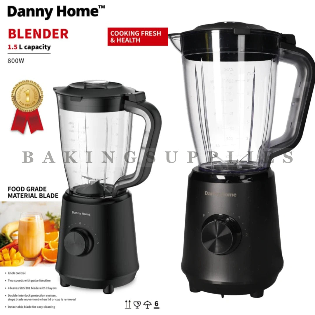 Danny Home Black Royal Blender 1.5L 600W