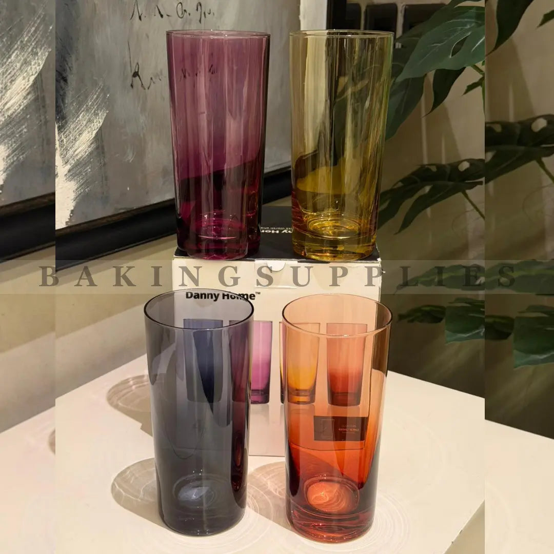 Set of 4 Danny Home Tall Multi-Color Glasses