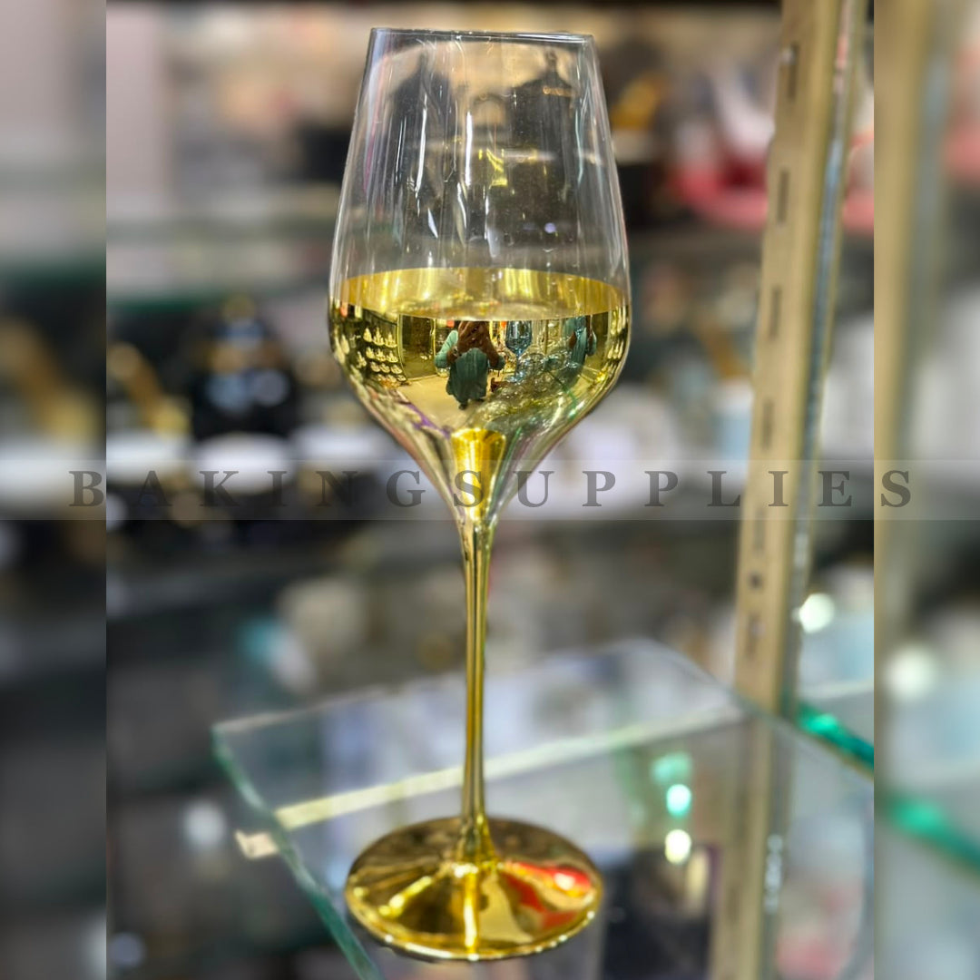Gold Mirror Wine Glass Set 6 Pieces
